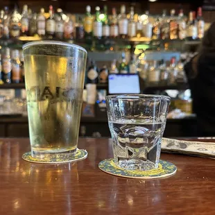 Apple cider and Peppermint Schnapps!!!