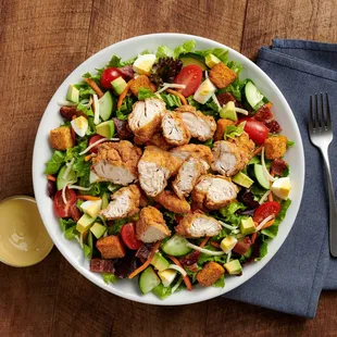 a bowl of chicken salad