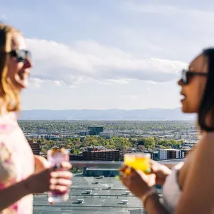 City and mountain views. Cheers to the best of both worlds!