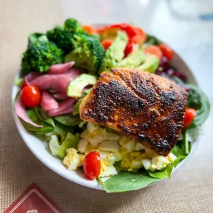 Veggie Cobb Salad with Mahi Mahi.