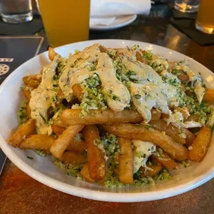 Garlic Parmesan Crab Fries