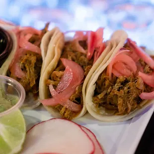 Pork shoulder tacos