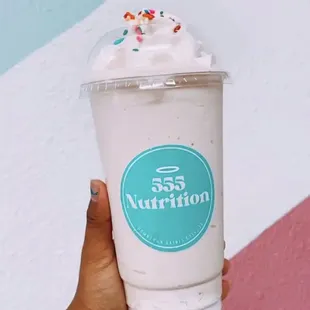 birthday cake protein shake!