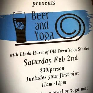 Beer and Yoga
