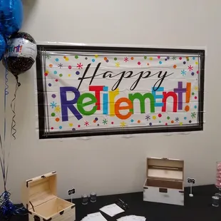 Javier G. Retirement Party, front table guest sign-in.