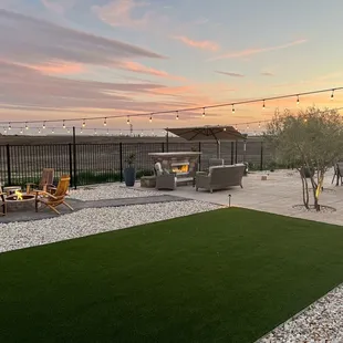Evening sky over our new yard