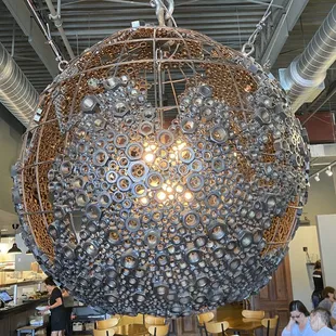 Extra nuts make a great chandelier!