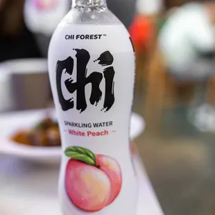 White Peach Sparkling Water ($4.50)