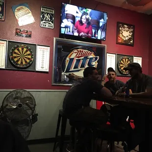 WS on lotsa tv's and a pretty big menu with beer on tap! Kids menu. Cool find for a casual meal.