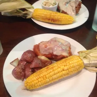 Chicken cordon blue and chicken fried steak