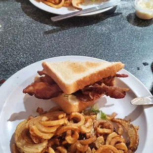 BLT and Curly Cue fries