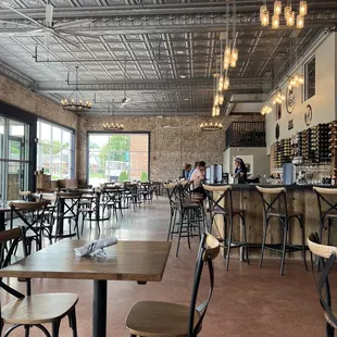 Atmosphere inside and out are awesome! I prefer the booth inside! No TVs for those looking to watch something FYI