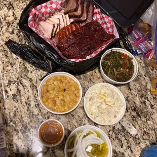 a variety of food items