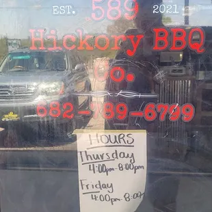 a sign in the window