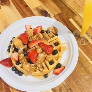 Brunch! Mini chicken and waffles