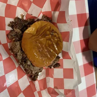 Chopped Brisket Sandwich