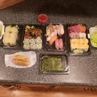 a variety of sushi