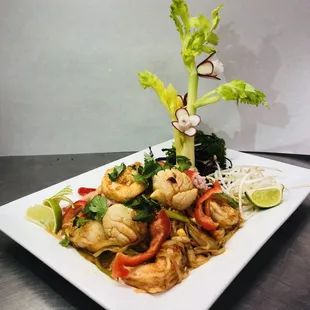 Seafood pai Thai