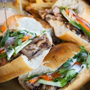 Honey Soy Lemongrass BBQ Pork Banh Mi