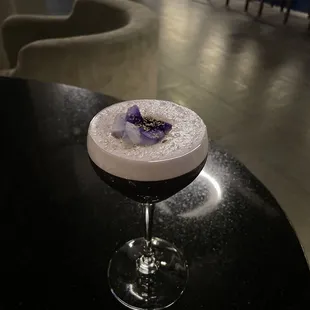 #37 - bourbon, yuzu, ube, egg white, Aztec chocolate bitters, nutmeg, honey