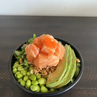 Kelly Poke bowl with Fresh Salmon (no sauce)