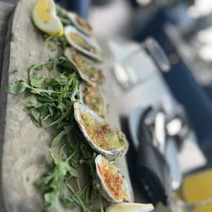 Baked oysters