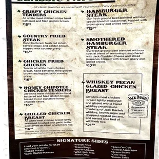 Menu ...Classic Favorites