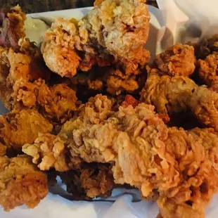 Fried gizzards appetizer.