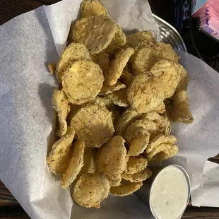 Fried pickles appetizer