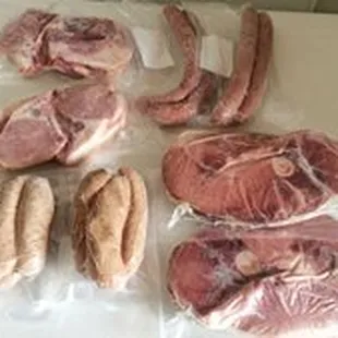 Sausage and ham steaks
