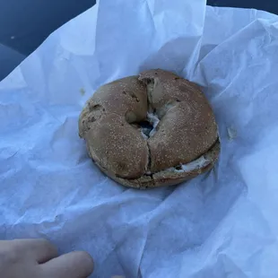 Bagel with spread