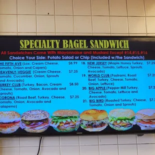 Bagel sandwiches