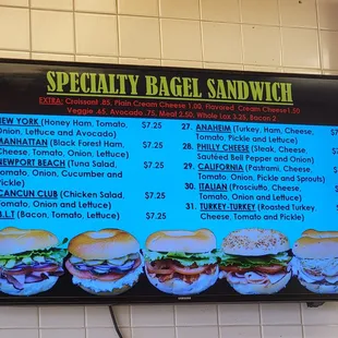 Bagel sandwiches