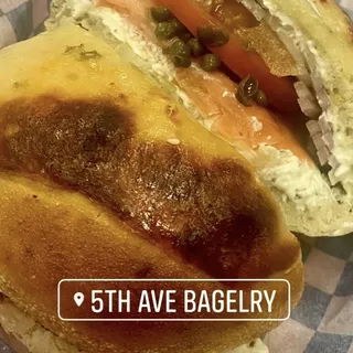 Lox Cream Cheese Bagel