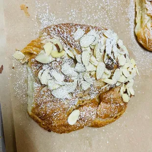 Fresh almond croissant