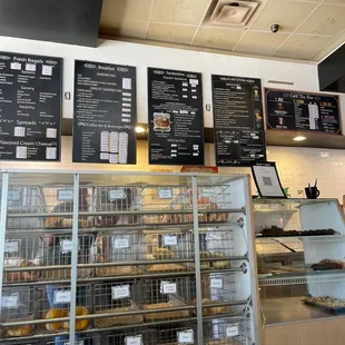 the menus on the wall