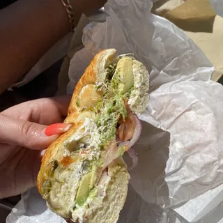 Bagel with Garlic Herb Cream Cheese