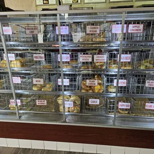 a display of donuts