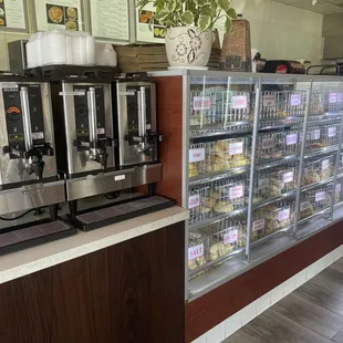 Coffee &amp; Bagels. I like that I can get my own coffee!