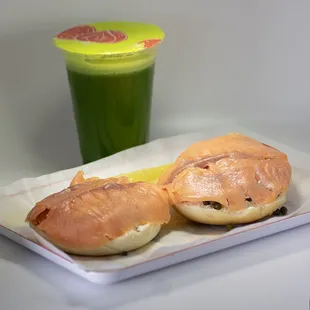 Lox Bagels and Green Juice