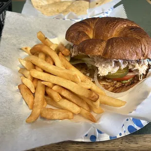 My tuna salad sandwich on croissant. Delicious!