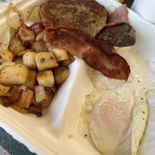 Half of the Sampler Breakfast