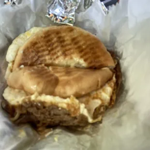 Steak egg &amp; cheese Bagel Very Meaty &amp; Good!