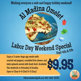 a flyer for a labor day weekend special