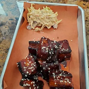 Korean pork Belly with coleslaw was delish!