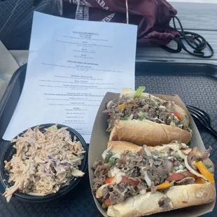 Route 7: chopped ribeye sub