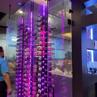 Wine collection by the front door