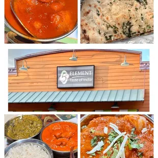 Full of aroma and "shrimply delicious". Shrimp Vindaloo, Garlic Naan, Spicy Shrimp Saag and Mild Shrimp Tikka Masala.