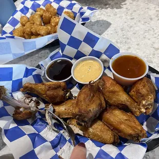 Naked bone-in wings.