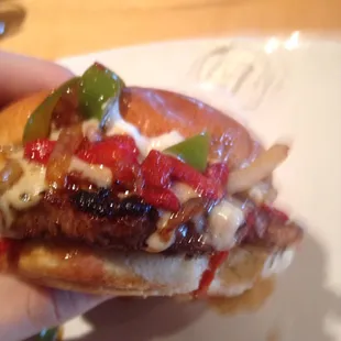 Cajun burger. Great seasoning and not to spicy.